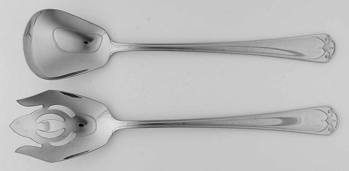 Bond Street (Stainless) Solid Oversized Serving Salad Set by Reed & Barton-1