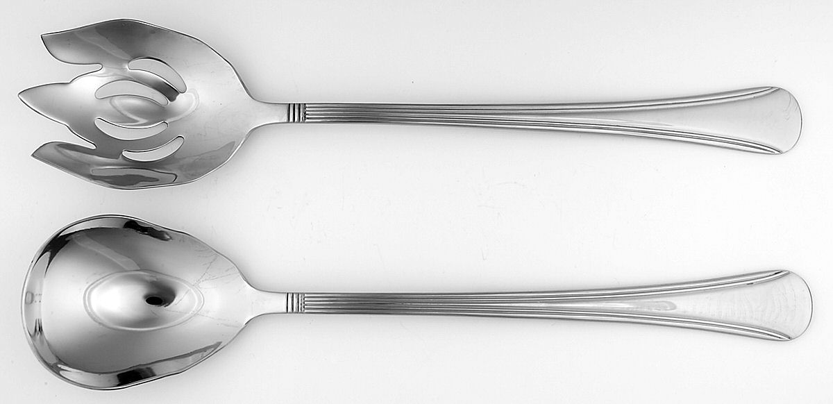 Woodrow (Stainless) Large Solid Serving Set by Reed & Barton-1