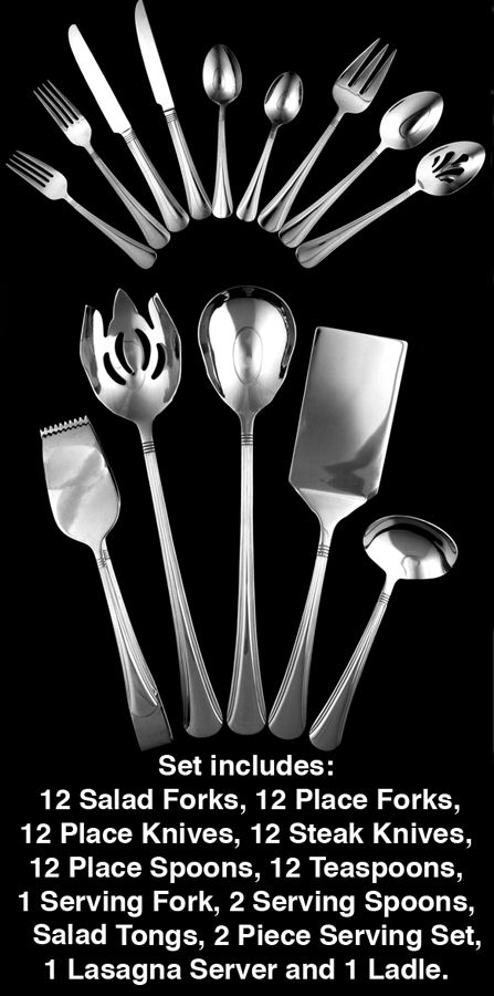 Woodrow (Stainless) 80 Piece Set by Reed & Barton-1