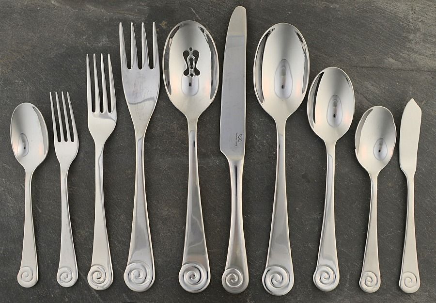Ammonite Bright (Stainless) 45 Piece Starter Set by Robert Welch-1