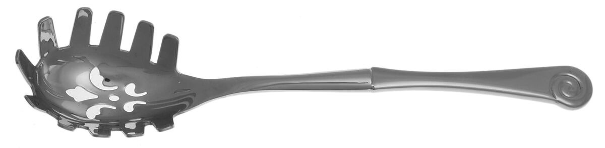 Ammonite Bright (Stainless) Pasta Server with Stainless Bowl HC by Robert Welch-1