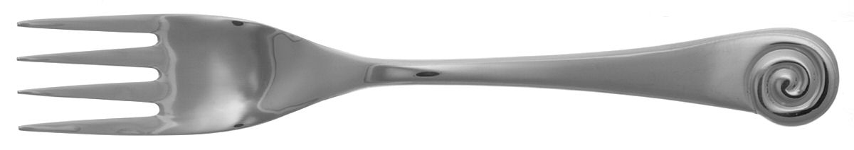 Ammonite Bright (Stainless) Solid Serving Fork by Robert Welch-1