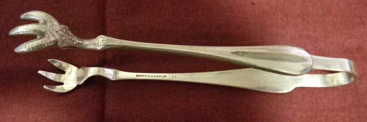 12 (Silverplate) Sugar Tongs by Reed & Barton-1