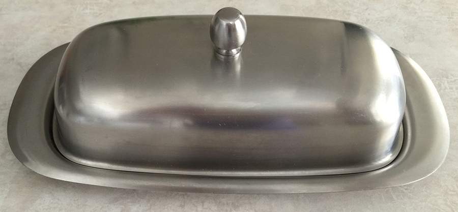 RDS171 (Stainless, Hollowware) 1/4 Pound Covered Butter Dish by Reed & Barton-1
