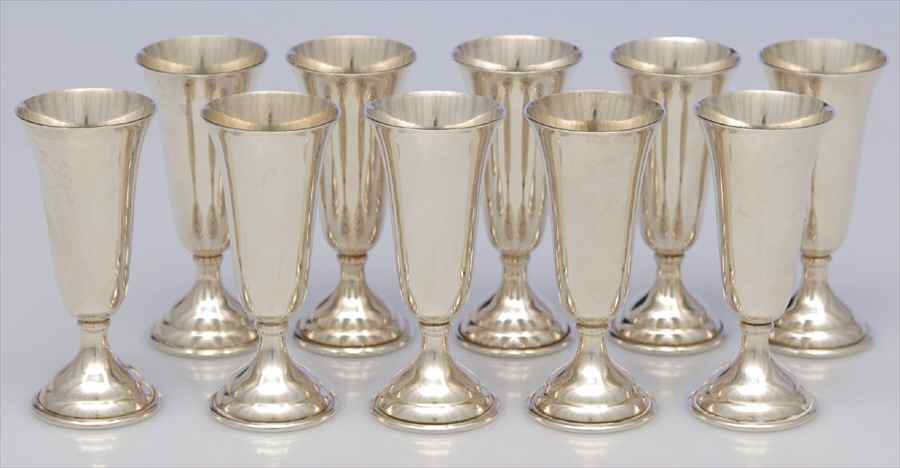 14 (Sterling, Hollowware) (Set of 10) Cordial Cup by Randahl-1