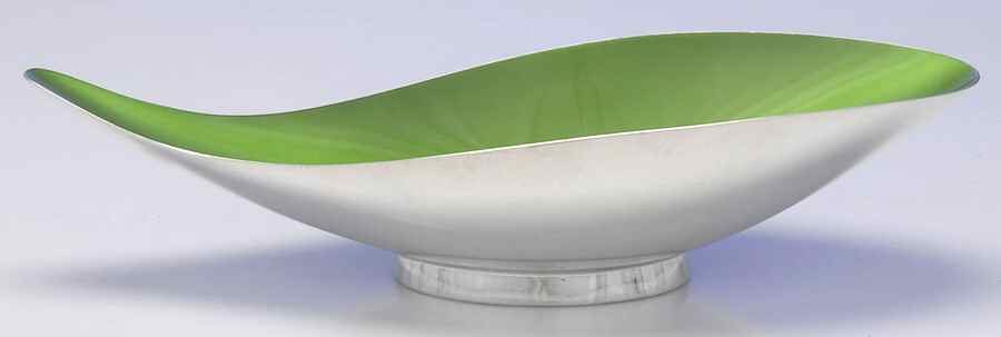 Free Form-Green 11" Oval Bowl by Reed & Barton-1