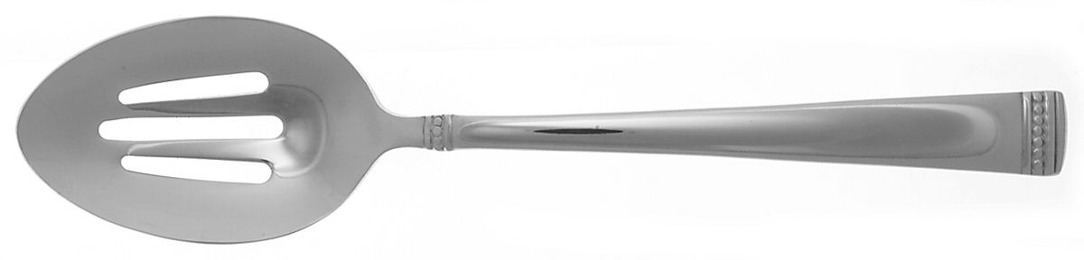 Imperial Bead (Stainless) Pierced Tablespoon (Serving Spoon) by Reed & Barton-1