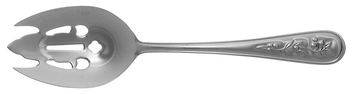 Berry Vine (Stainless) Pierced Vegetable Serving Spoon by Reed & Barton-1