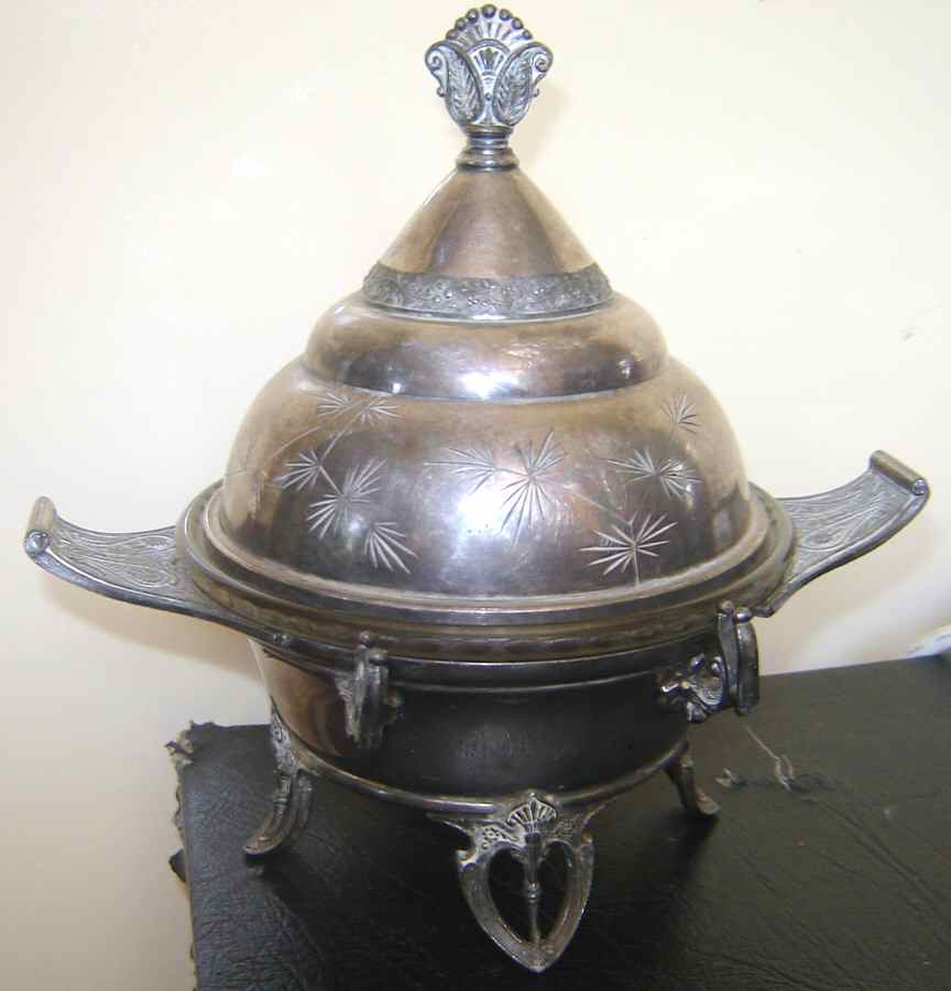 1182 (Silverplate, Hollowware) Plated Covered Round Butter by Reed & Barton-1