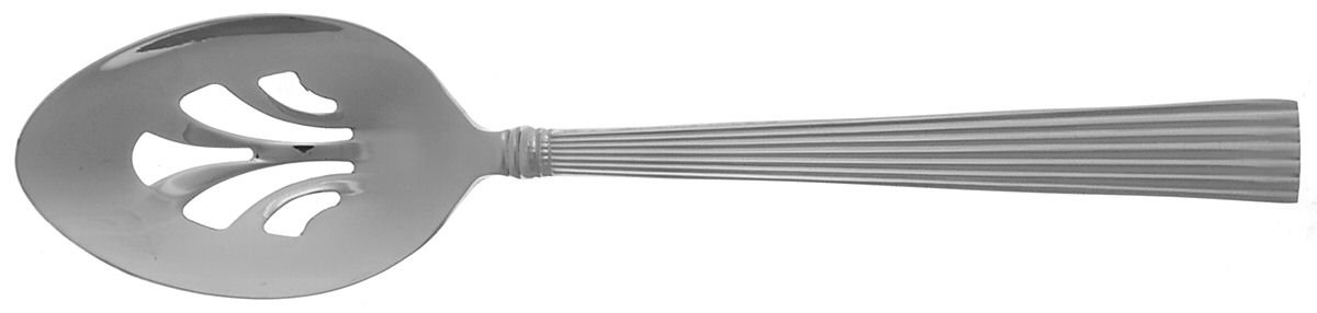 Silver Strands (Stainless) Pierced Tablespoon (Serving Spoon) by Reed & Barton-1
