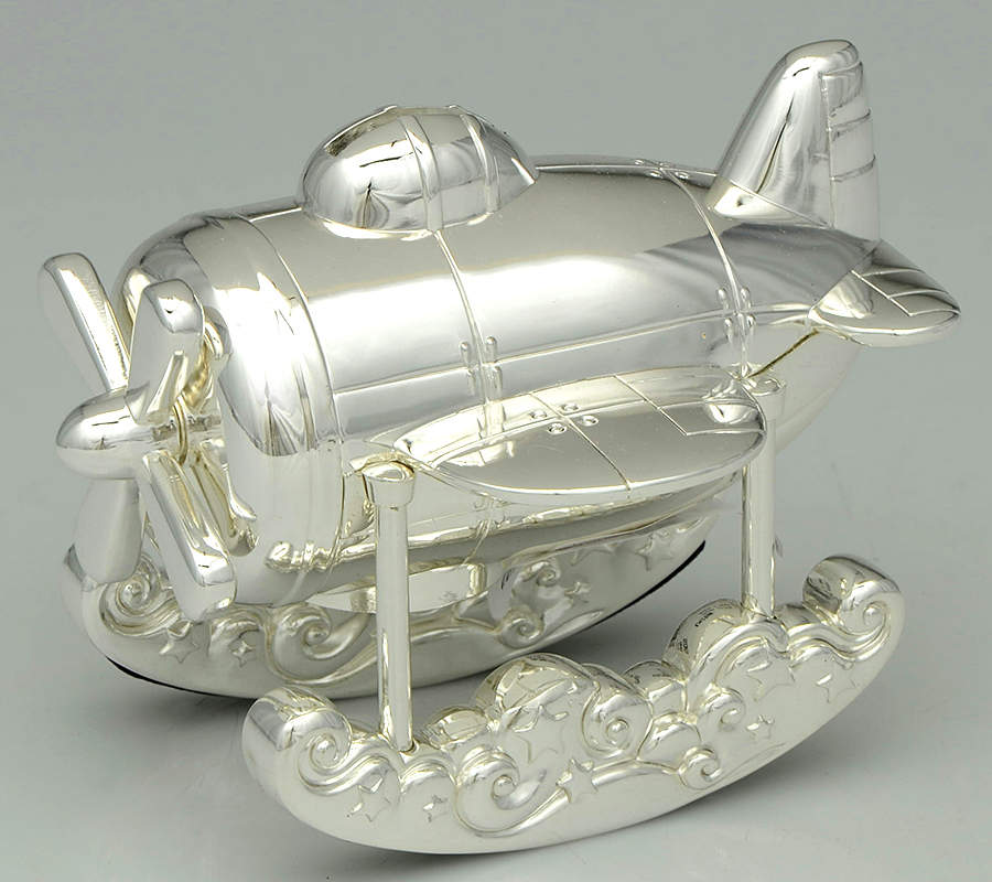 Zoom Zoom (Stainless, Hollowware) Bank by Reed & Barton-1