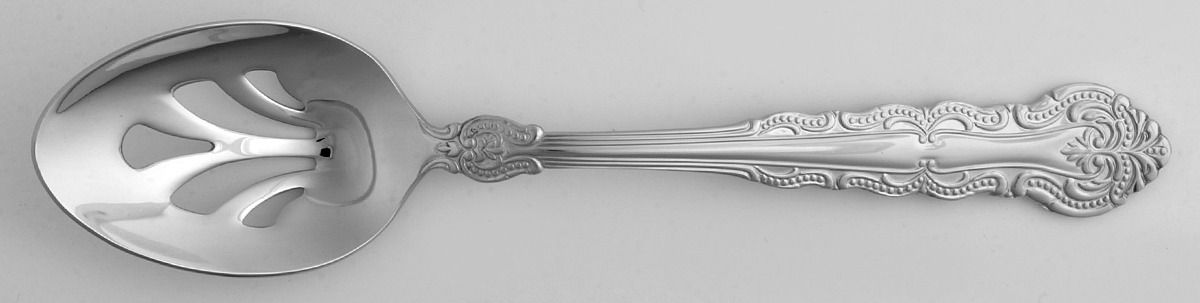 Richmond Hill (Stainless) Pierced Tablespoon (Serving Spoon) by Reed & Barton-1