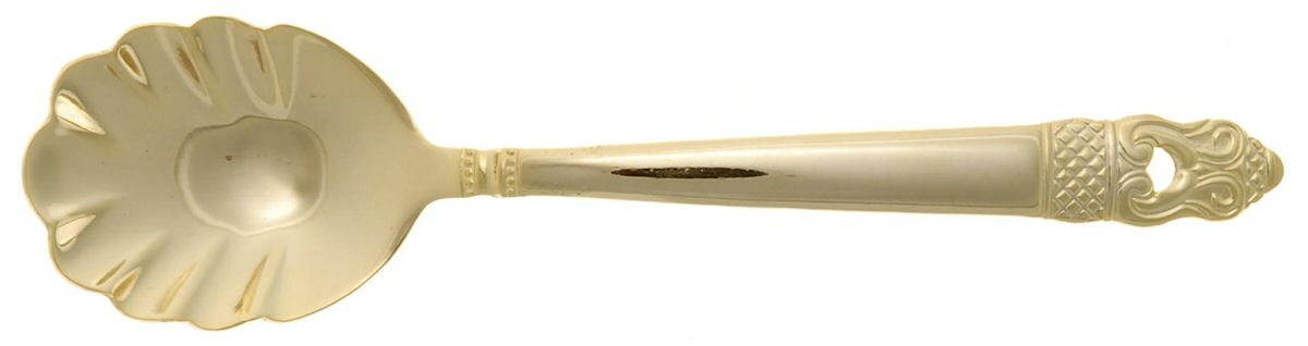 Bridgeport (Gold Electroplate) Sugar Shell Spoon by RSVP Flatware-1