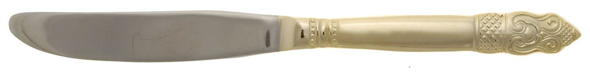 Bridgeport (Gold Electroplate) Modern Solid Knife by RSVP Flatware-1