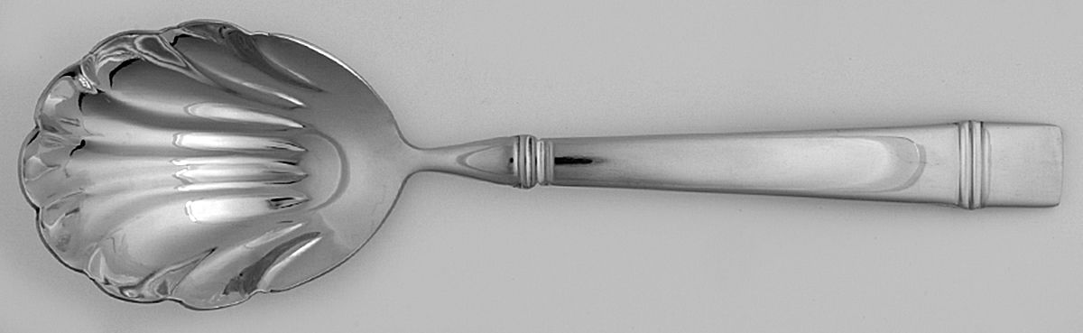 Duxbury (Stainless) Solid Shell Berry/Casserole Spoon by Reed & Barton-1