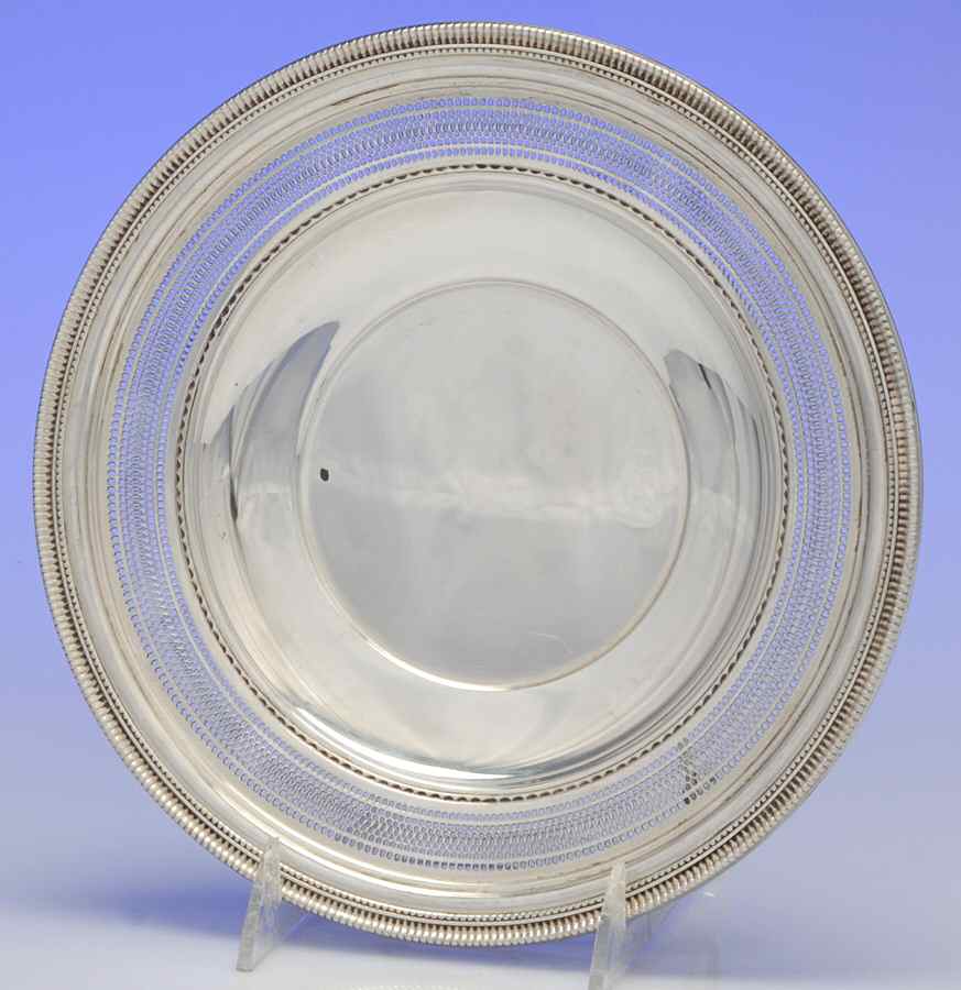 X495 (Sterling, Hollowware) Medium Sterling Sandwich Plate by Reed & Barton-1