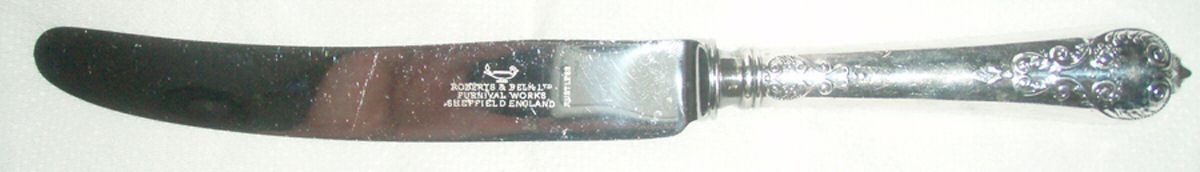 William & Mary (Silverplate) New French Hollow Knife by Roberts & Belk-1