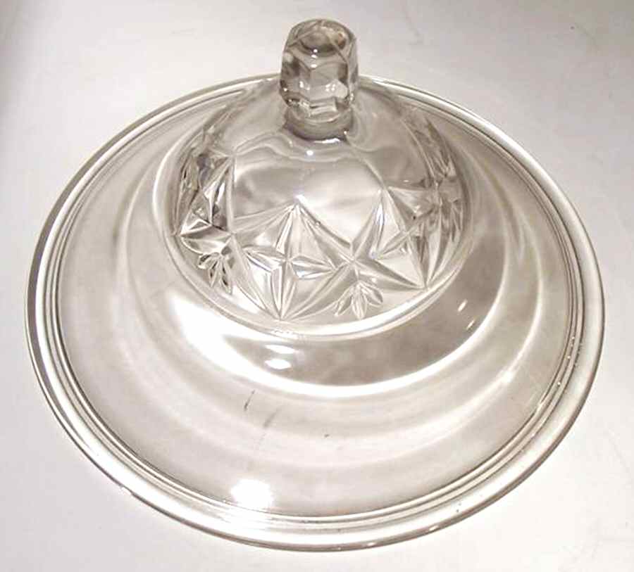 400H (Silverplate, Hollowware) Basket-Footed W/Glass Lid-Lid by Reed & Barton-1