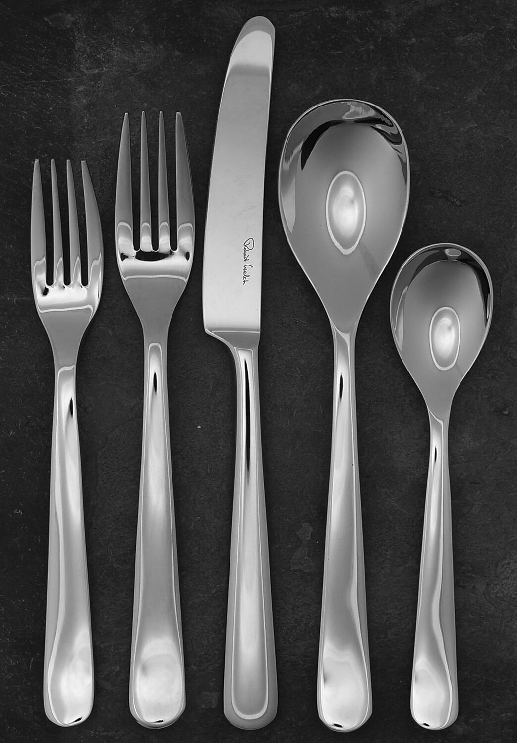 Aaron (Stainless) 5 Piece Place Setting by Robert Welch-1