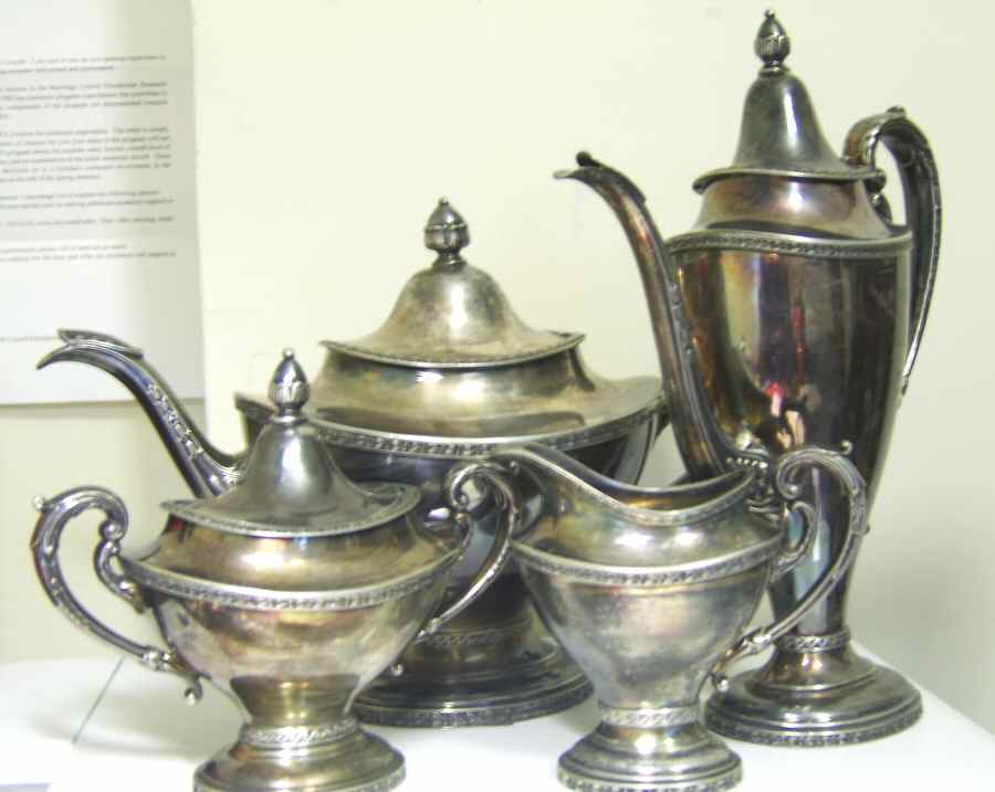 3850 (Silverplate, Hollowware) (4 Piece) Silverplate Tea Set by Reed & Barton-1