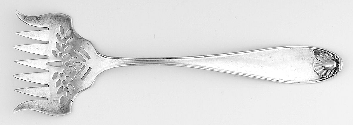 RWV5 (Sterling) Large Solid Tined Sardine Serving Fork by Roger Williams-1