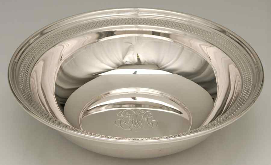 116 (Sterling, Hollowware) 10" Round Vegetable Bowl by Richard Dimes Co-1