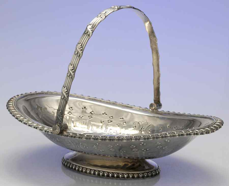 1869 (Silverplate, Hollowware) Footed Basket by Rogers Smith-1