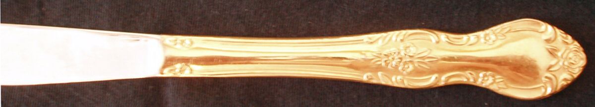 Candace-Andrea (Gold Electroplate Modern Solid Knife by Reed & Barton-1