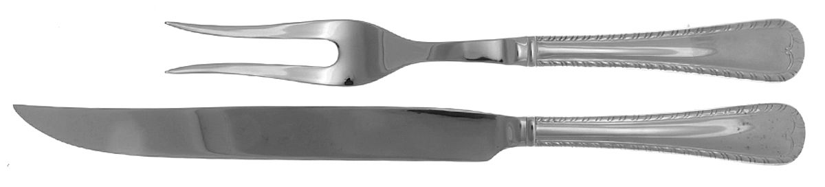 Wakefield (Stainless) Large 2-Piece Roast Carving Set w/Stainless Blade by Reed & Barton-1