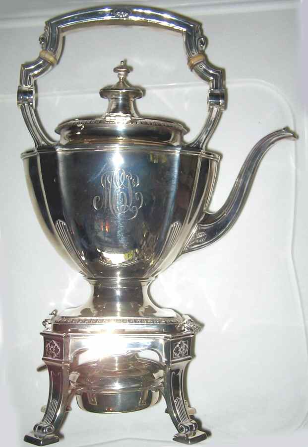 St. George (Sterling, Hollowware) Kettle, Stand & Burner by Reed & Barton-1