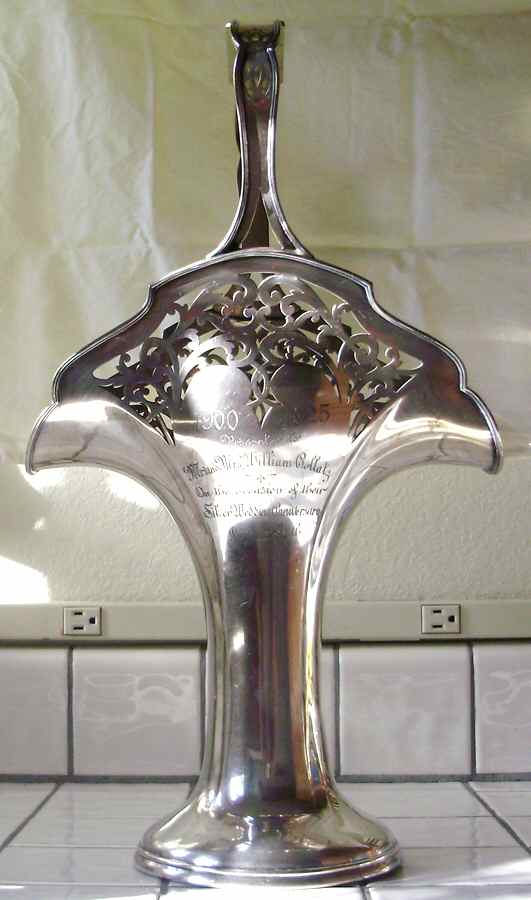 5782 (Silverplate, Hollowware) 19" Handled Basket with Pedestal Feet by Reed & Barton-1