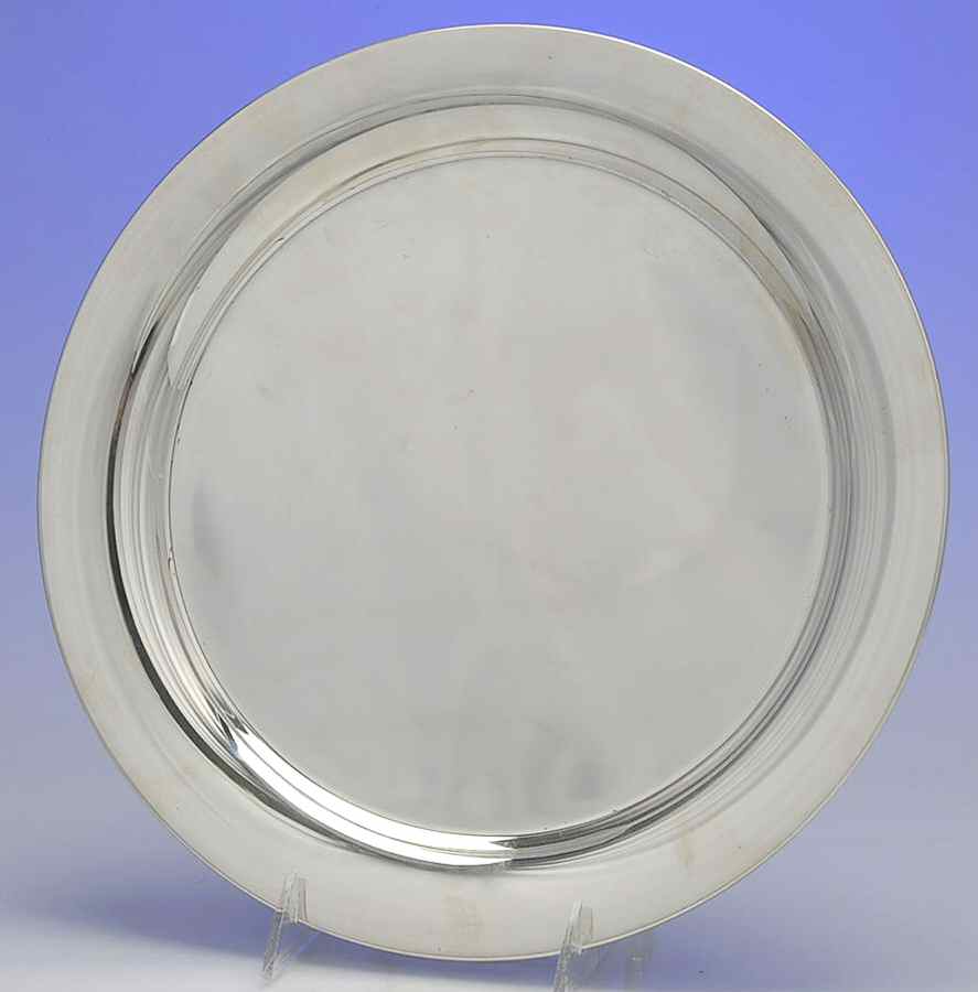 742-87 (Sterling, Hollowware) 11" Round Tray by Reed & Barton-1