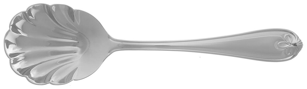 Ribbon Crest (Stainless) Solid Shell Casserole Spoon by Reed & Barton-1