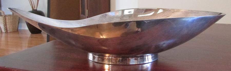 68 (Silverplate, Hollowware) Large Silverplate Bon Bon Bowl by Reed & Barton-1
