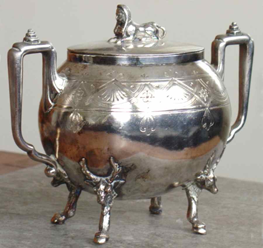 2245 (Silverplate, Hollowware) Sugar Bowl & Lid by Reed & Barton-1