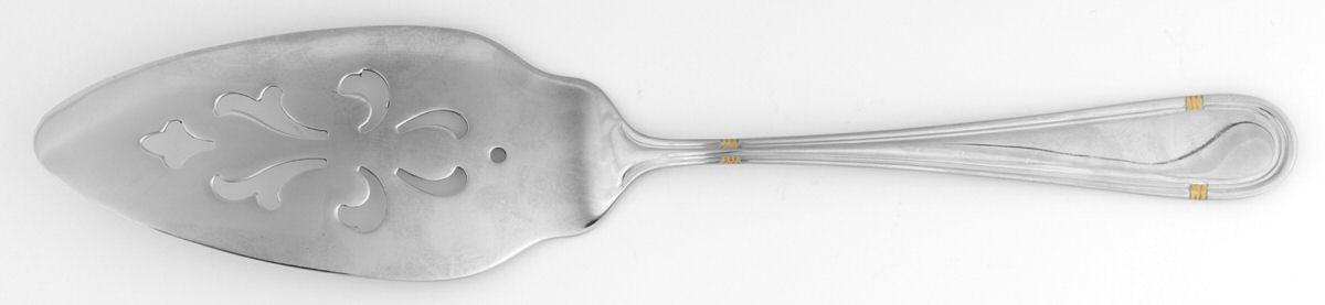 RBL27 (Stainless, Gold Accent) Pierced All Stainless Pie Server by Roberts & Belk-1