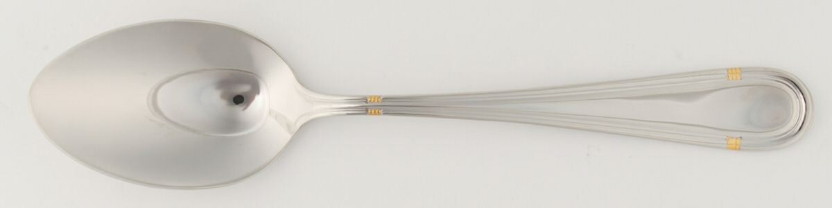 RBL27 (Stainless, Gold Accent) Tablespoon (Serving Spoon) by Roberts & Belk-1