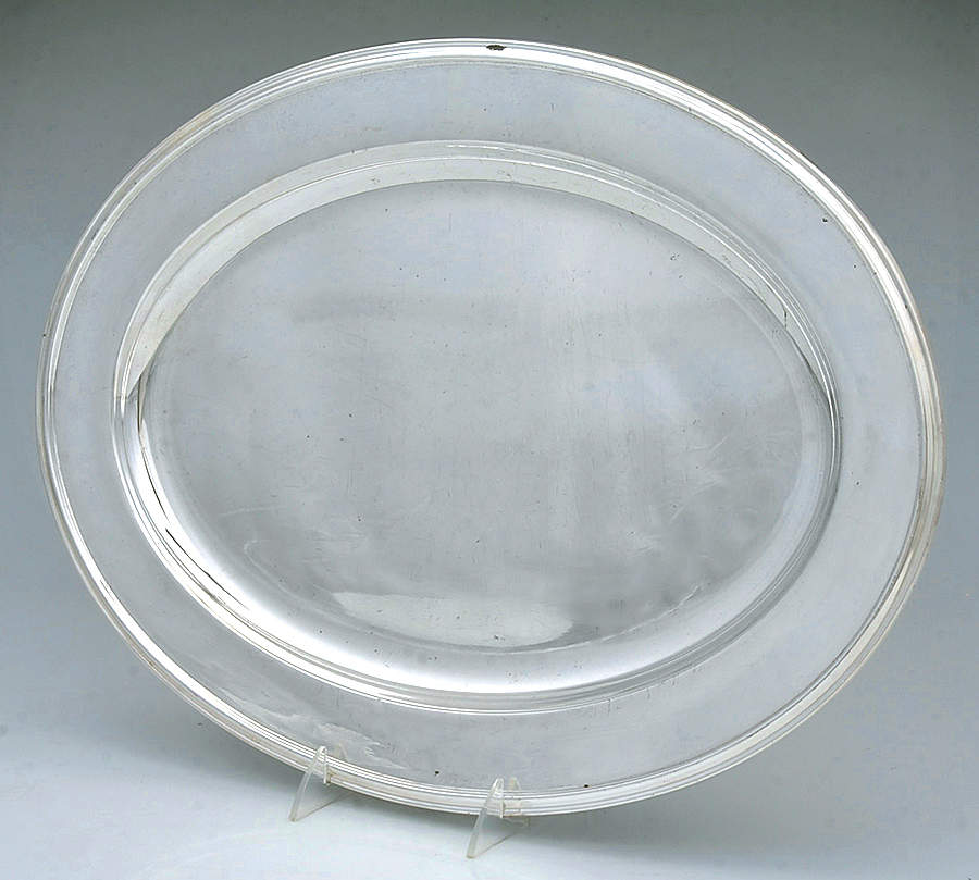 10120 (Silverplate, Hollowware) 18" Oval Serving Platter by Reed & Barton-1