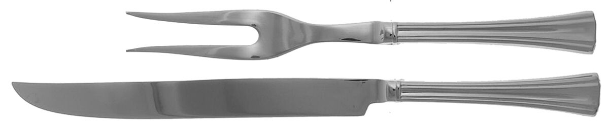 Brookshire (Stainless) Large 2-Piece Roast Carving Set w/Stainless Blade by Reed & Barton-1