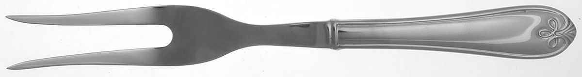 Ribbon Crest (Stainless) Large Solid Roast Carving Fork by Reed & Barton-1