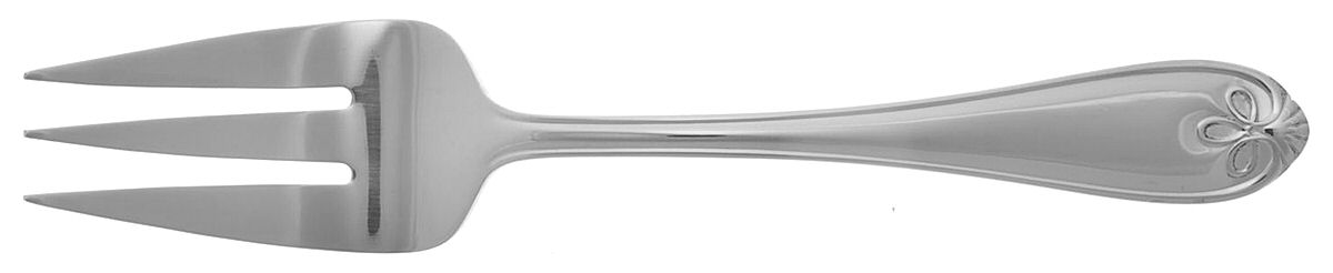 Ribbon Crest (Stainless) Medium Solid Cold Meat Serving Fork by Reed & Barton-1