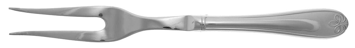 Ribbon Crest (Stainless) Large Stainless-Prong Roast Carving Fork by Reed & Barton-1