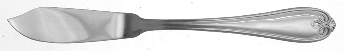 Ribbon Crest (Stainless) Flat Handle Master Butter Knife by Reed & Barton-1