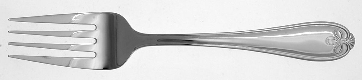 Ribbon Crest (Stainless) Medium Solid Cold Meat Serving Fork by Reed & Barton-1