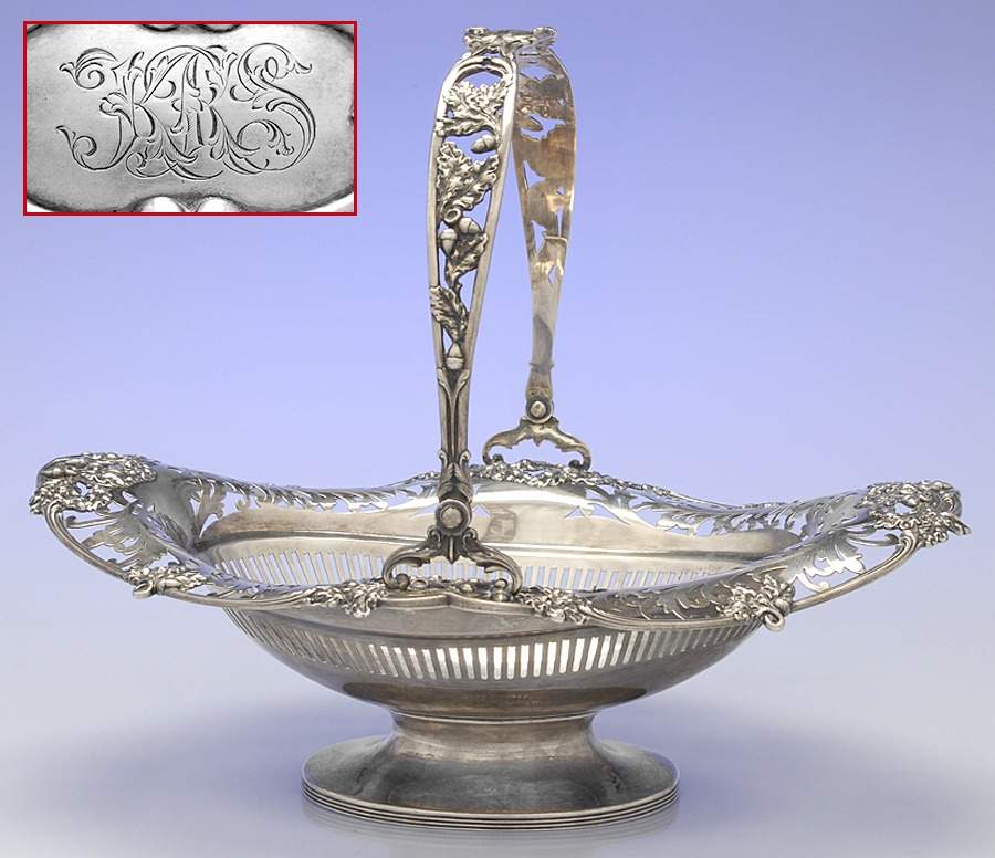 205 (Sterling, Hollowware) 15" Handled Oval Footed Centerpiece by Reed & Barton-1
