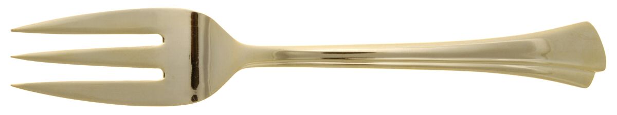 East Hampton Gold (Electroplate) Medium Solid Cold Meat Serving Fork by Reed & Barton-1