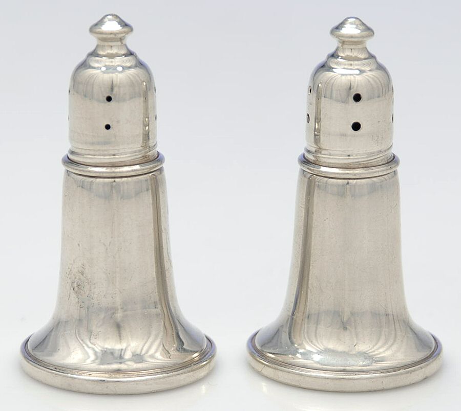 P63 (Pewter, Hollowware) Salt and Pepper Set by Reed & Barton-1