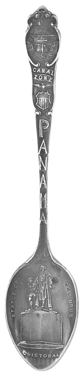 Panama Souvenir Spoons (Sterling) Panama Demitasse Spoon by Reed & Barton-1