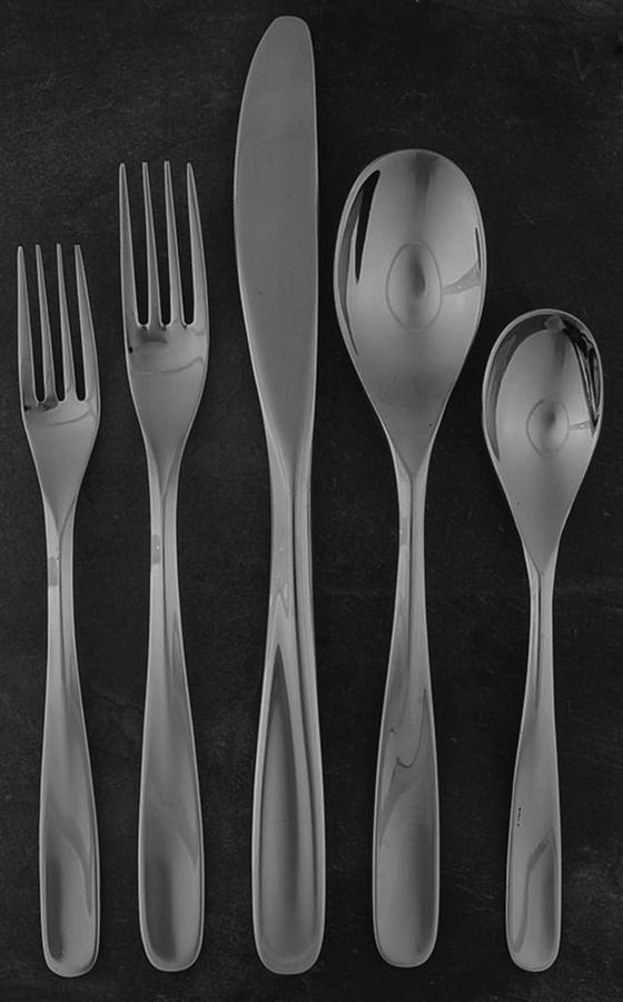Scoop Mirror (Stainless) 5 Piece Place Setting by Robert Welch-1