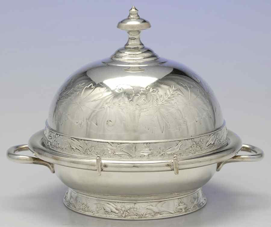 4946 (Silverplate, Hollowware) Plated Covered Round Butter by Rogers Smith-1